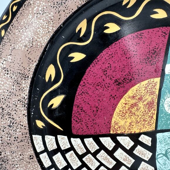 Vtg Salad Plates by Sakura in Kyoto Pattern Sue Zipkin 1997 Memphis Post Modern - Picture 6 of 8